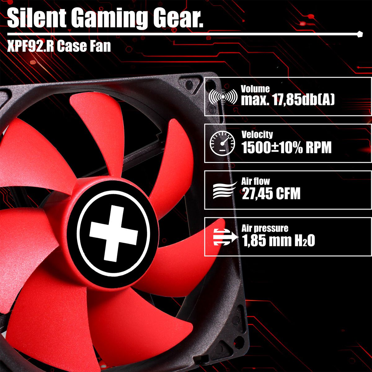 Xilence XPF92.R 92mm Performance Case Fan, 3PIN