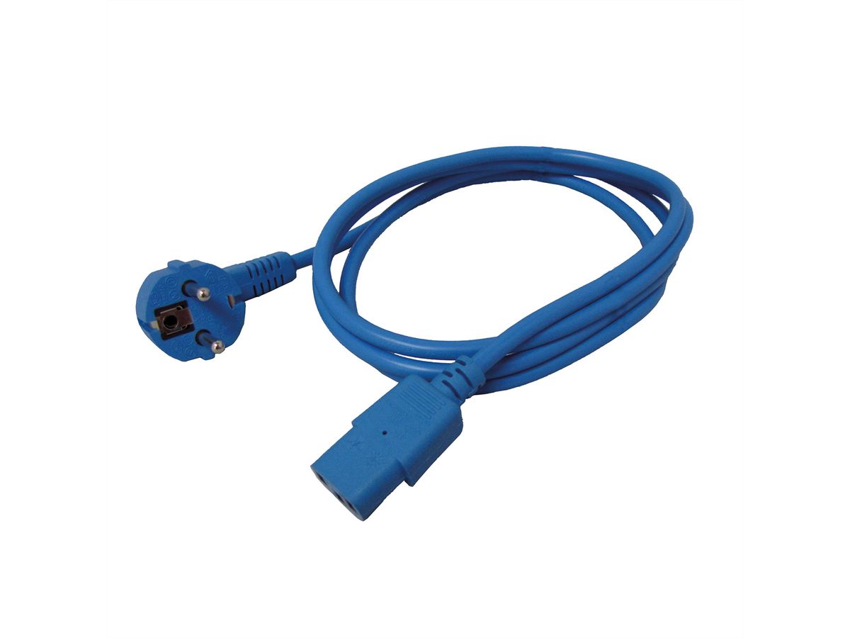ROLINE stroomkabel, recht IEC-Female, blauw, 1,8 m