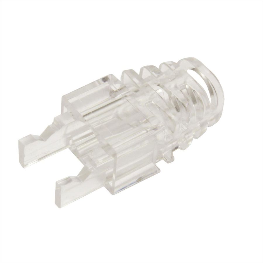 ROLINE knikbeschermingshuls voor RJ-45, 10 stuks, voor Pass-Through connectoren, transparent