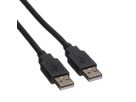 ROLINE USB 2.0 Kabel, type A-A, zwart, 1,8 m