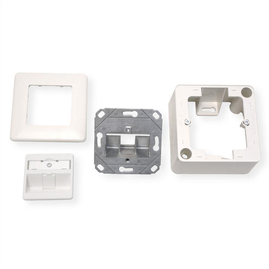 METZ CONNECT Keystone opbouwdoos 1 poort leeg wit