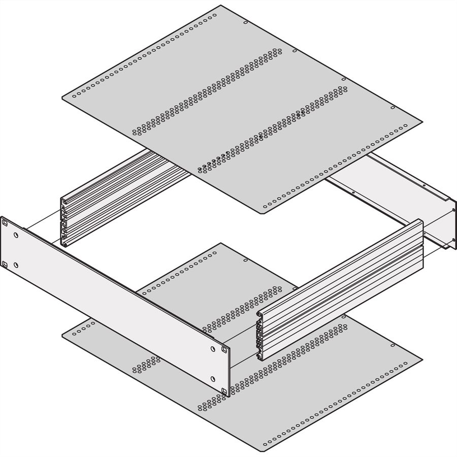 SCHROFF MultipacPRO Cover Plate for Euroboards Horizontal Mounting, 340 mm