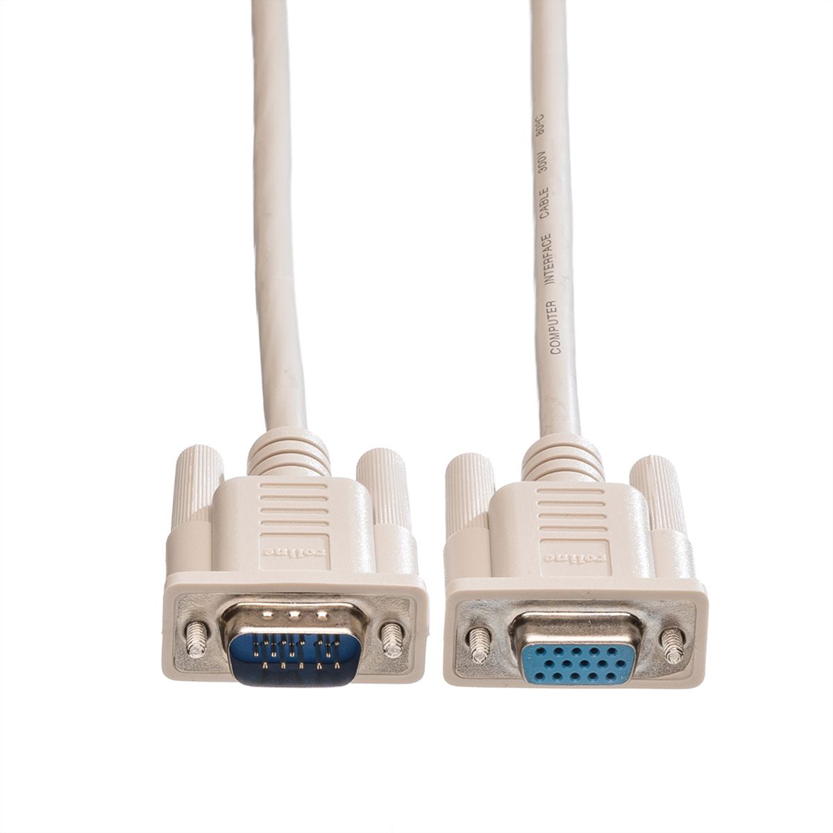 ROLINE VGA Cable, HD15, F/M, 3 m
