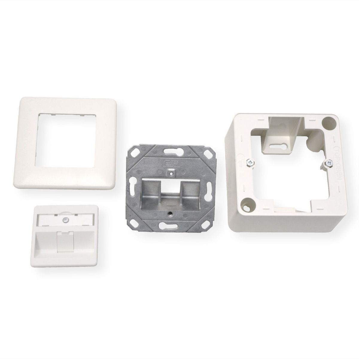 METZ CONNECT Keystone opbouwdoos 1 poort leeg wit