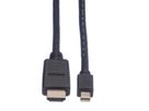 VALUE Mini DisplayPort Cable, Mini DP-HDTV, M/M, zwart, 2 m