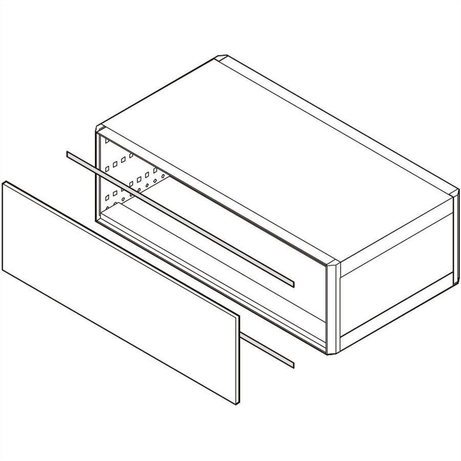 SCHROFF EuropacPRO EMC-afschermingskit voorpaneel/achterpaneel aan horizontale rail, 63 pk, 10 stuks
