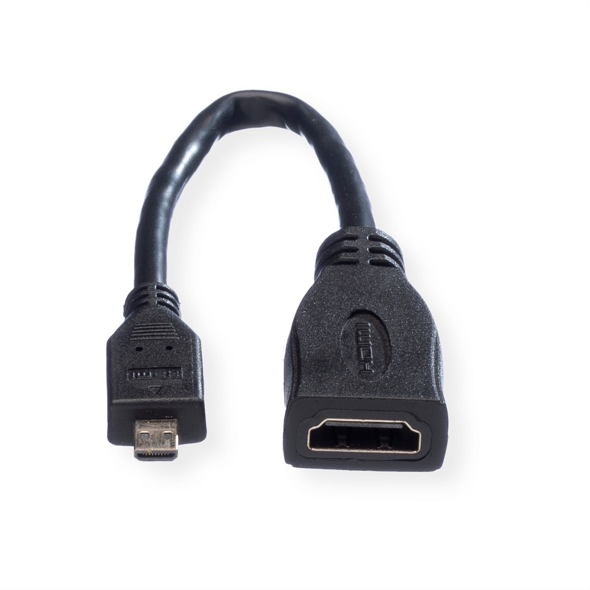 VALUE HDMI High Speed Kabel met Ethernet, HDMI F - Micro HDMI M, 0,15 m