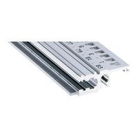 SCHROFF horizontale rail, voorzijde, type L-KD, licht, korte lip, 28 pk