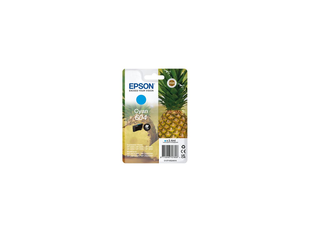Epson 604 inktcartridge 1 stuk(s) Origineel Normaal rendement Cyaan