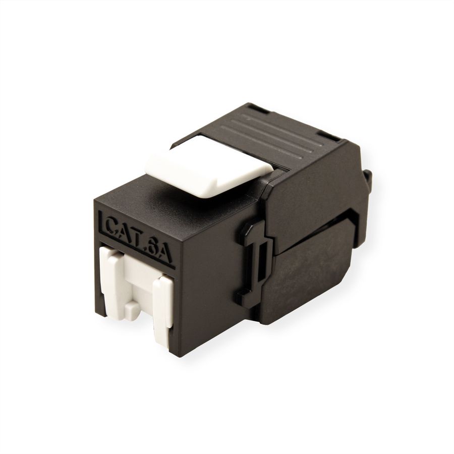 ROLINE Cat.6A (Class EA) Keystone, RJ-45, UTP, with shutter, Tool-free, black