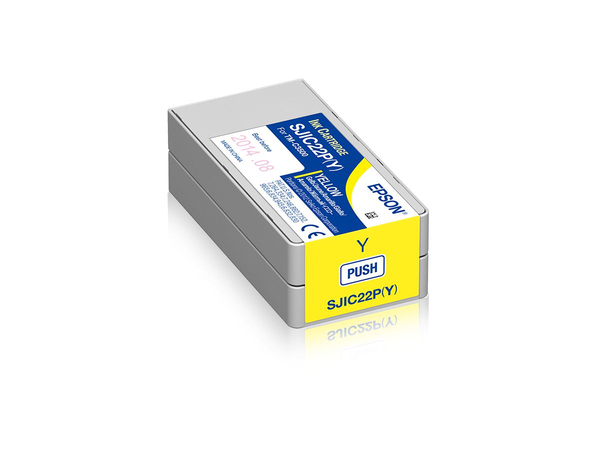 Epson SJIC22P(Y): Ink cartridge for ColorWorks C3500 (yellow)