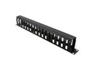 VALUE 19" Front Panel 1U with Patch channel 40 x 60 mm, black