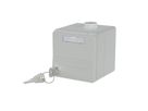 METZ CONNECT IP44 surface-mounted module housing, hinged cover & lock, 2 port unequipped for Keystone, grey