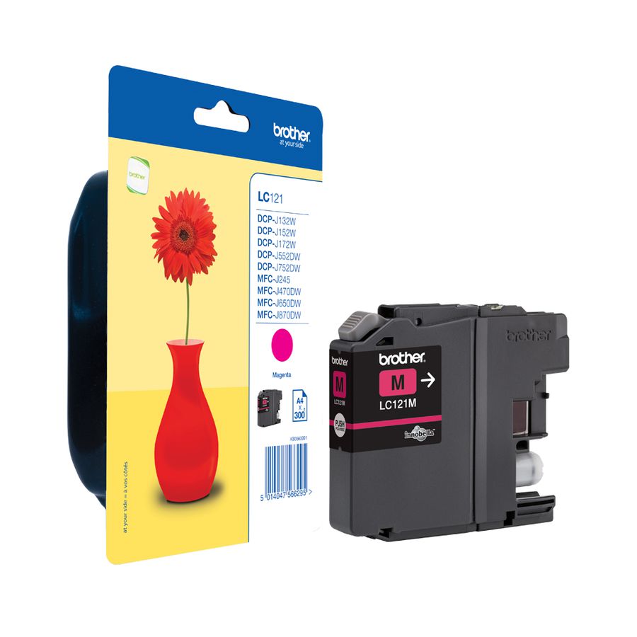 Brother LC-121M inktcartridge 1 stuk(s) Origineel Magenta