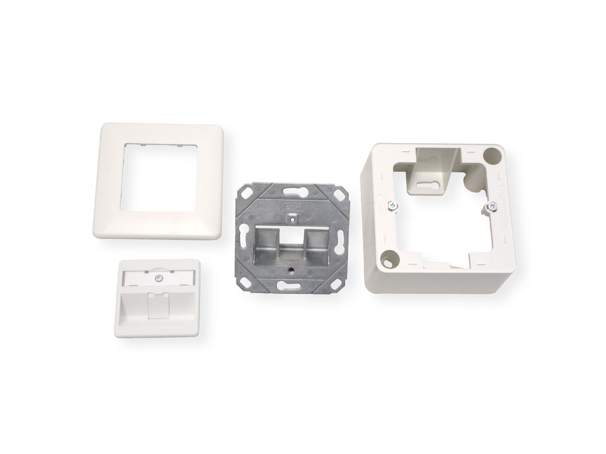 METZ CONNECT Keystone opbouwdoos 1 poort leeg wit