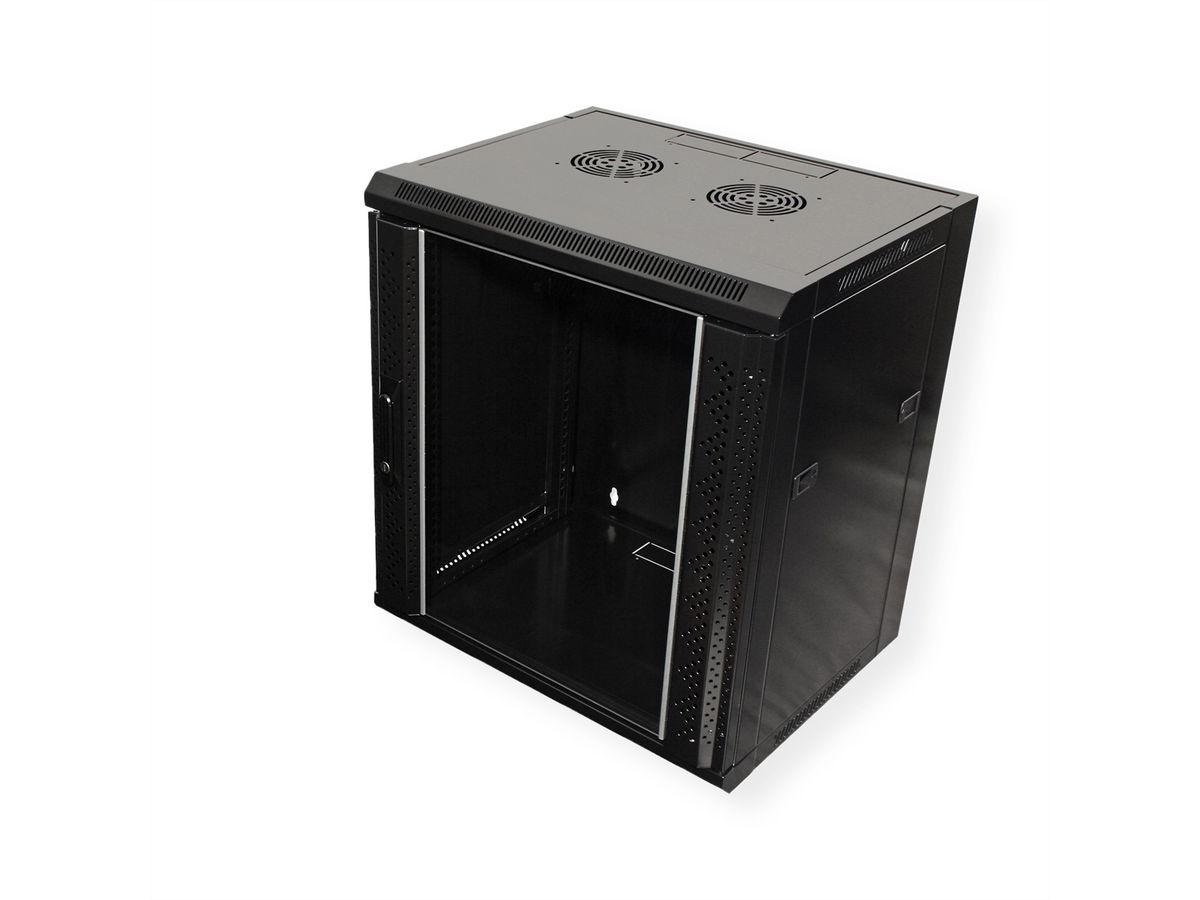 VALUE 19" Wall Mount Rack 12U, 640x570x450mm (HxWxD), black