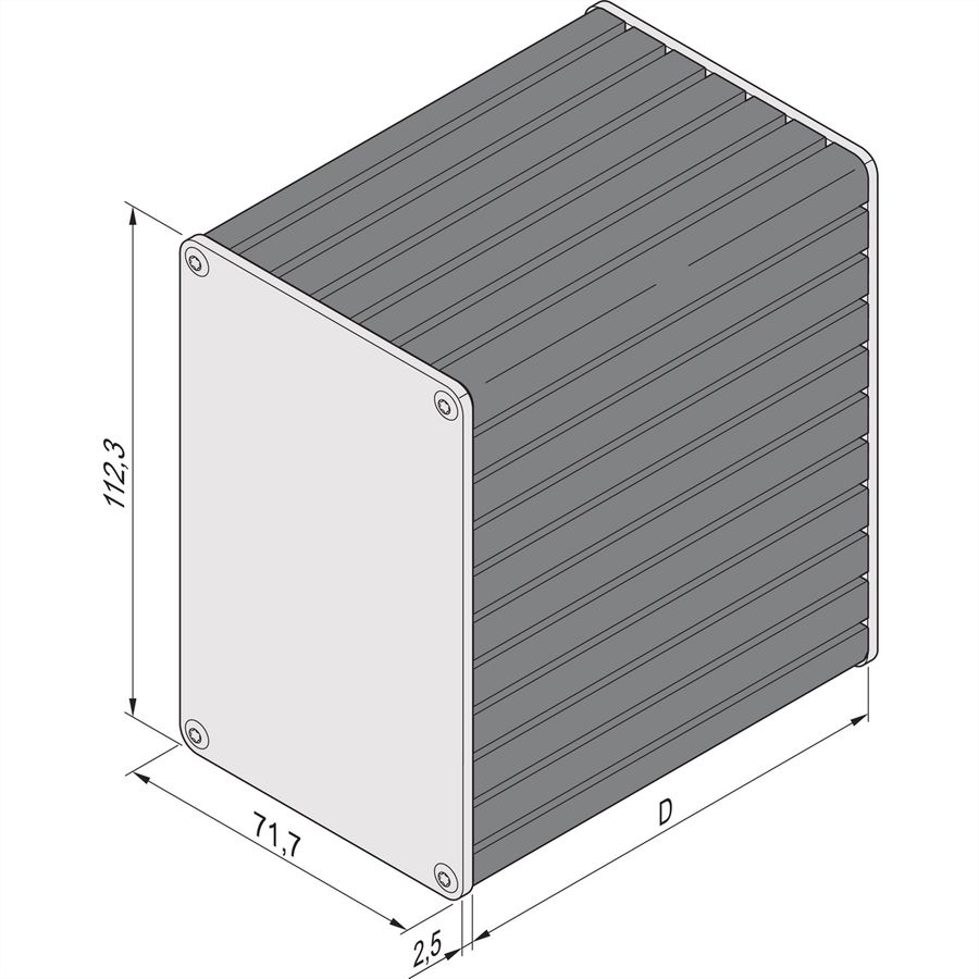SCHROFF Minipac Rectangular Shape Case, Desktop