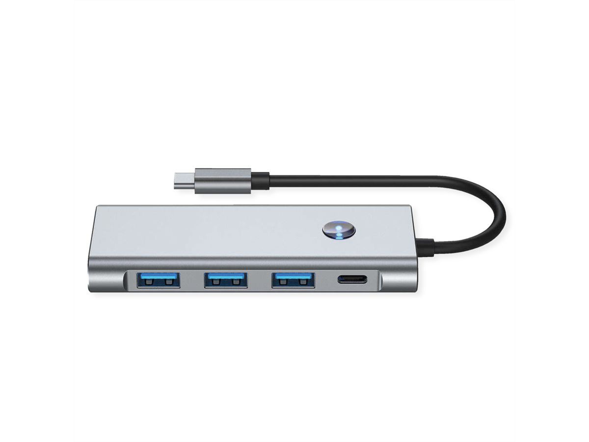 VALUE Dockingstation Type C, 1x HDMI 4K60, 3x USB 3.2 Gen1 Type A, 1x SD/Micro SD (TF), 1x Type C PD (Power Delivery)