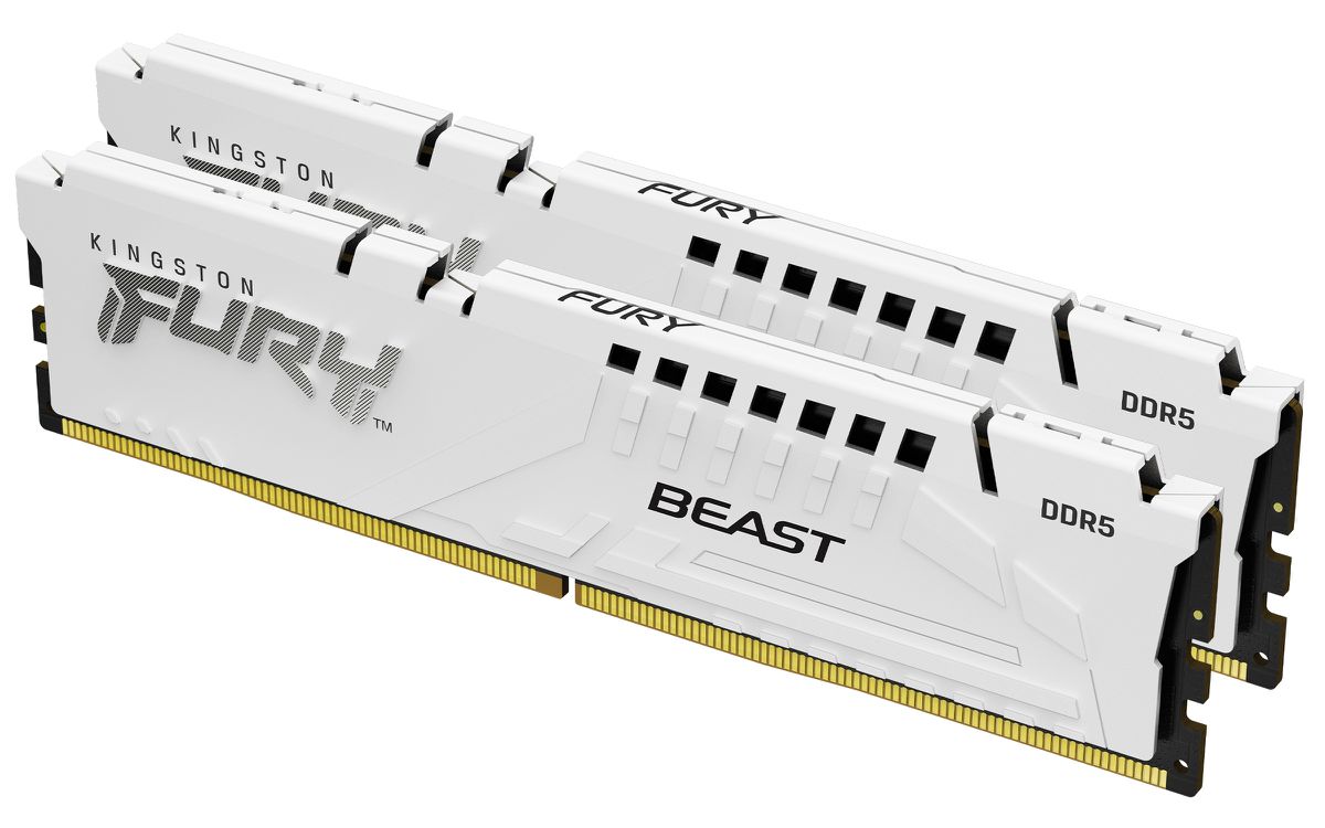 Kingston Technology FURY 32GB 5200MT/s DDR5 CL40 DIMM (Kit of 2) Beast White XMP