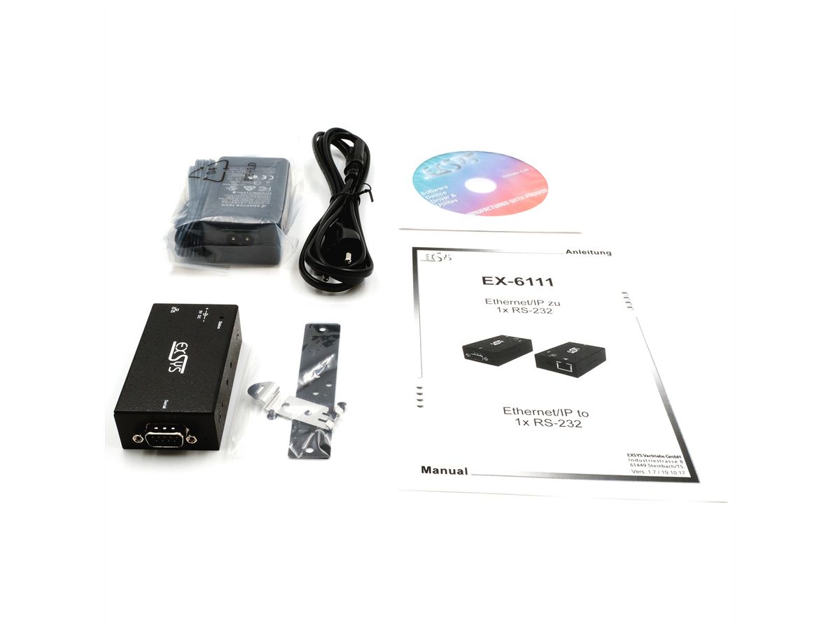 EX-6111-2PoE 1 Ethernet PoE zu 1 x Seriell RS-232 inkl Netzteil