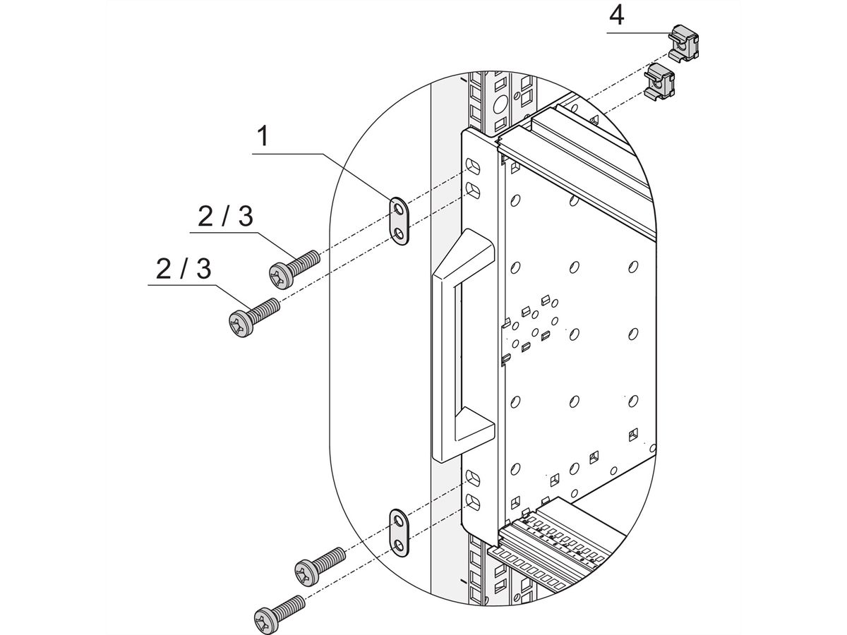 SCHROFF EuropacPRO 19" Dual Fixing Materials Kit