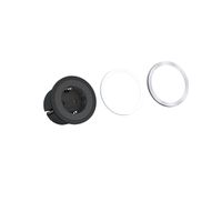 BACHMANN PIX 1x earthing contact, with earthing contact and decorative rings in white, black and stainless steel look, 2 m