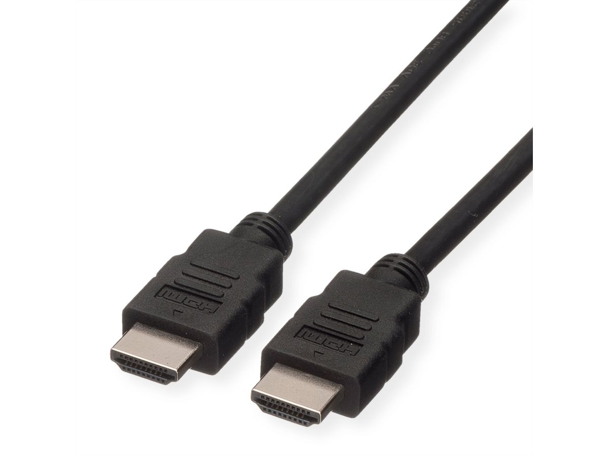 ROLINE HDMI High Speed kabel met Ethernet M-M, LSOH, zwart, 1 m