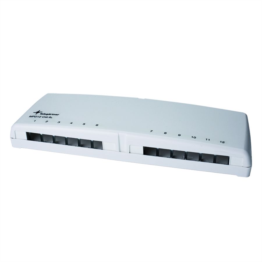 TELEGÄRTNER  MPD12 uneqp TH35/AP alpwt, 12 ports, mounting onto mounting rail TH35 without adaptor