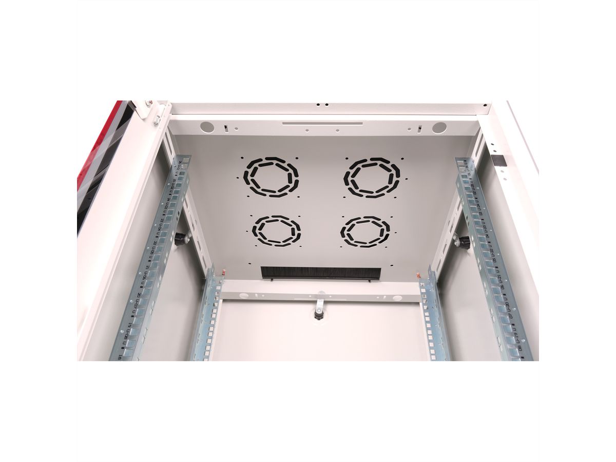 ROLINE 19-inch netwerkkast Basic 26 U, 600x600 BxD Glazen deur grijs