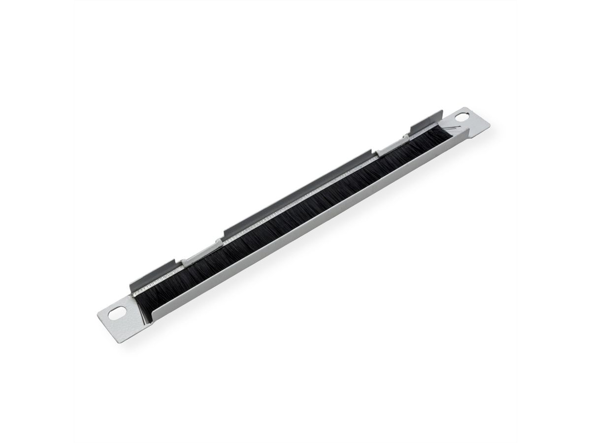 ROLINE 10-inch cable feed, with brush strip 0.5U grey