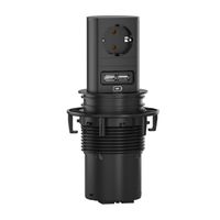 BACHMANN ELEVATOR 1xCEE7/3 1xUSB Charger 2.0m AEH RAL9005