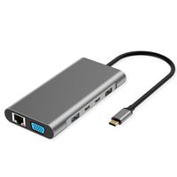 VALUE USB Type-C dockingstation, 4k HDMI, DP, VGA, Gigabit Ethernet, USB-C, USB-A, PD