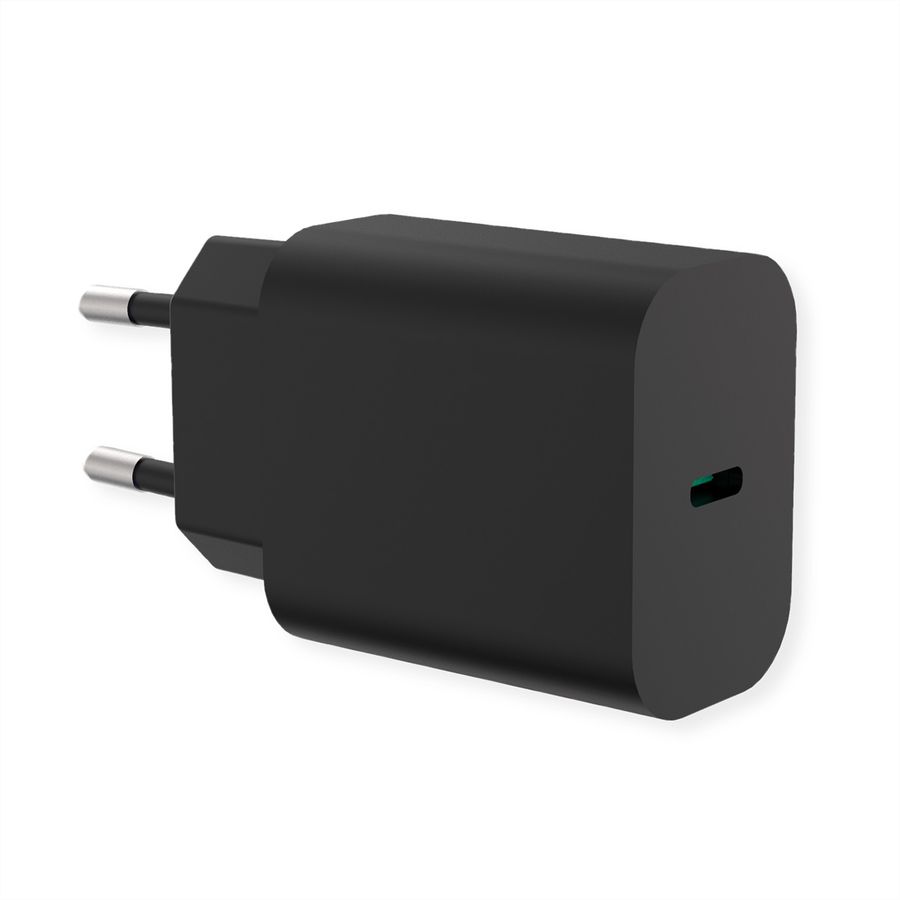 VALUE USB oplader met eurostekker, 1 poort (Type-C PD), 25W