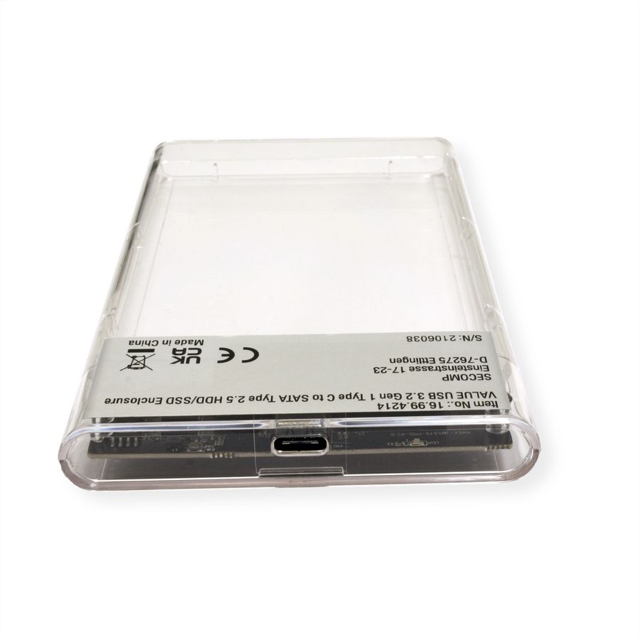 VALUE External Type 2.5 SATA 6.0 Gbit/s HDD/SSD Enclosure with USB 3.2 Gen 1 Type C
