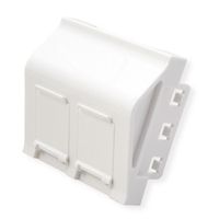 METZ CONNECT Keystone aansluitdoos 45x45 mm, 2-poorts ongemonteerd, zuiver wit RAL 9010