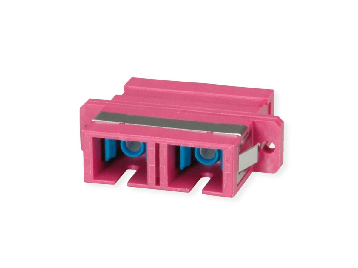 TELEGÄRTNER SC Duplex adaptor, multimode, ceramic sleeve, plastic housing
