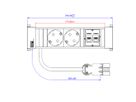 BACHMANN POWER FRAME Klein 2x Geaard stopcontact 2x CAT5e