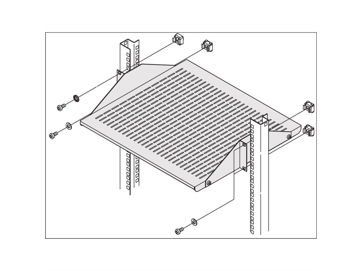 SCHROFF Labrack 19" Equipment Support, 2 U