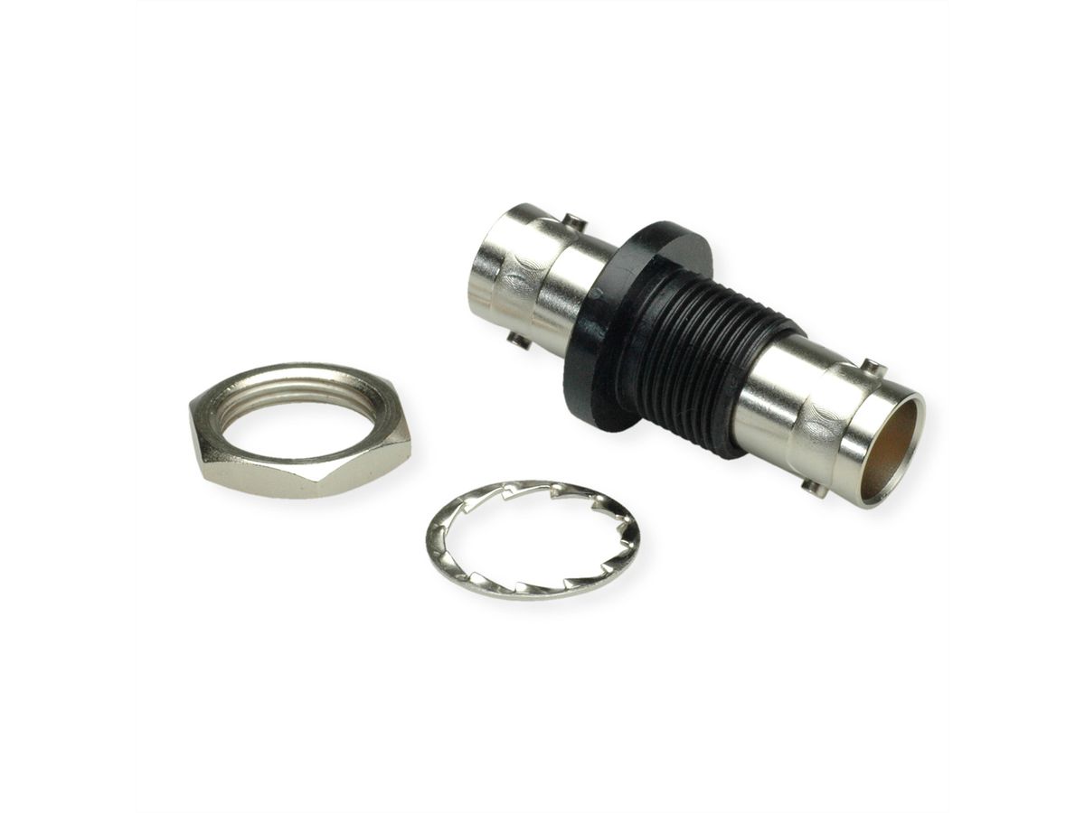 TELEGÄRTNER BNC Panel Adaptor, Panel Mounting HDTV 75 Ohm with insulating flange f-f