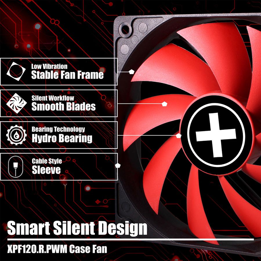 Xilence XPF120.R.PWM 120mm PWM Case Fan, 4PIN