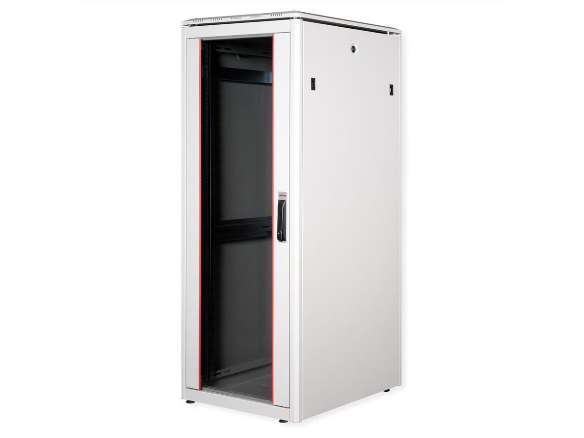 ROLINE 19-inch netwerkkast Pro 32 U, 600x800 BxD Glazen deur grijs