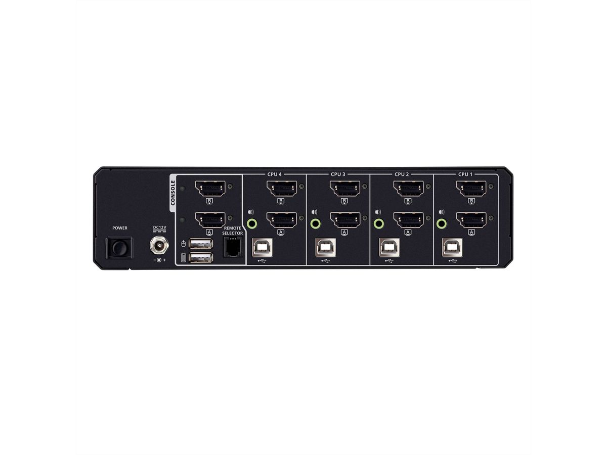 ATEN CS1144DPH4 4-Port USB 5K DP/HDMI Dual Bildschirm Universal Secure KVM Switch