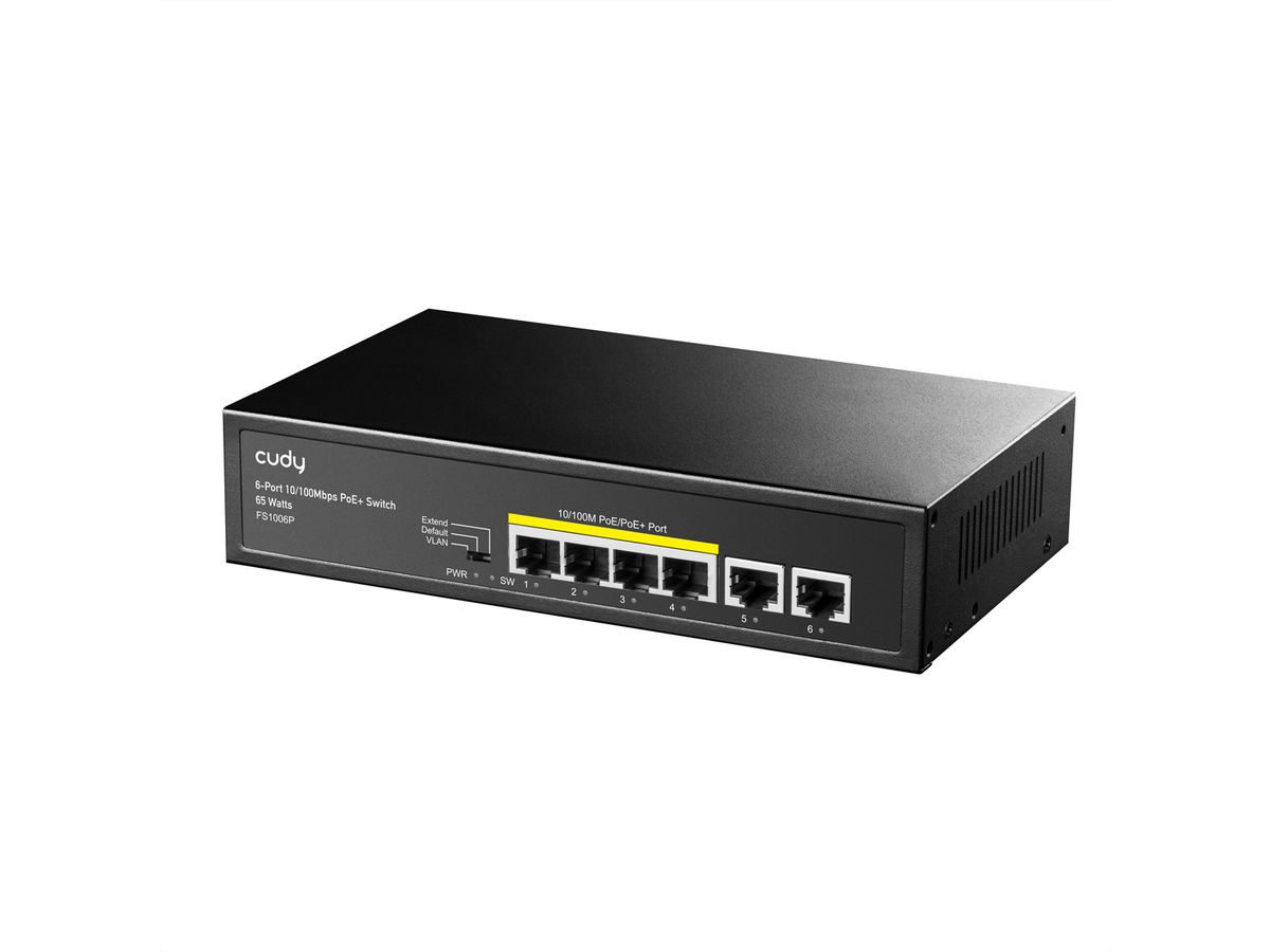 CUDY FS1006P 6-Port 10/100M PoE+ Switch 60W