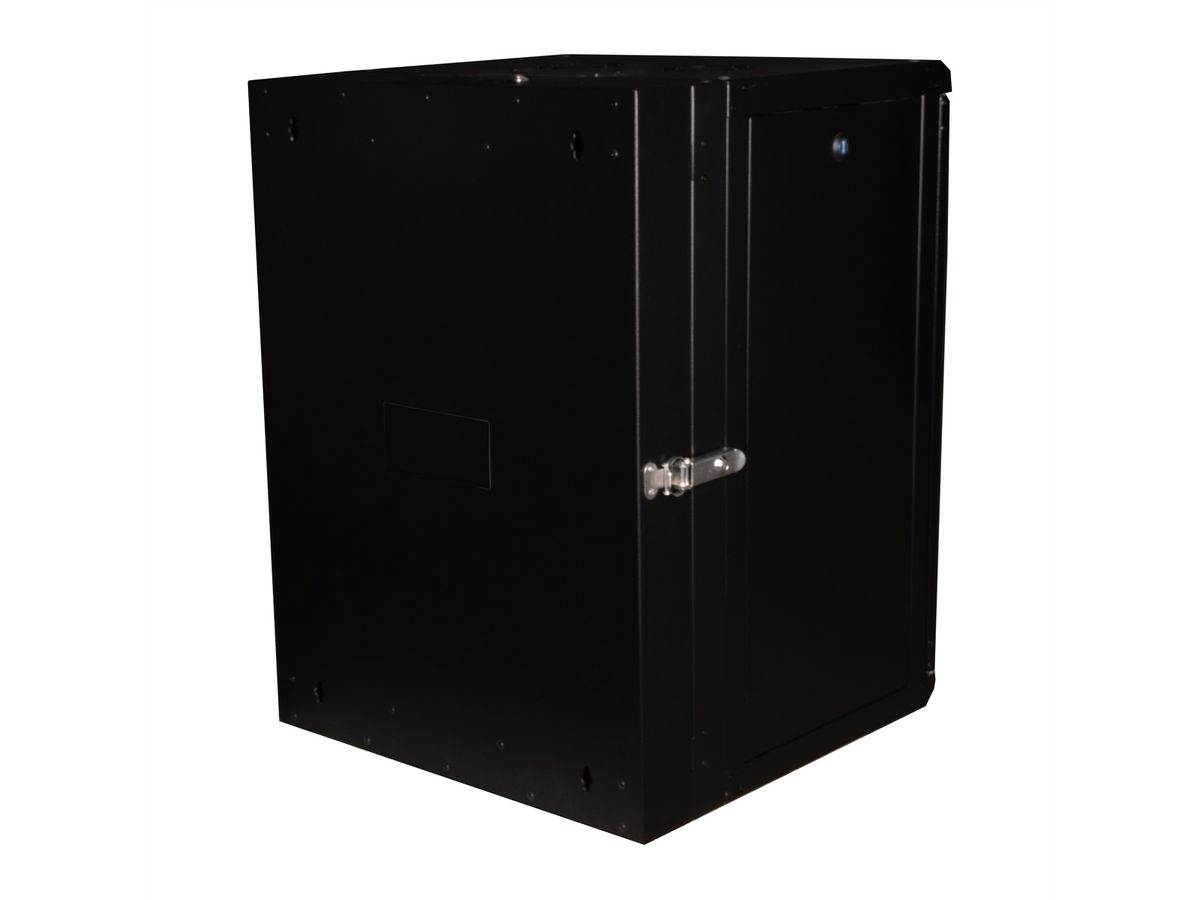 ROLINE 19-inch wandbehuizing Pro 16 U, 600x600 BxD tweedelig draaibaar zwart