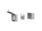 METZ CONNECT IP44 surface-mounted module housing, hinged cover & lock, 2 port unequipped for Keystone, grey