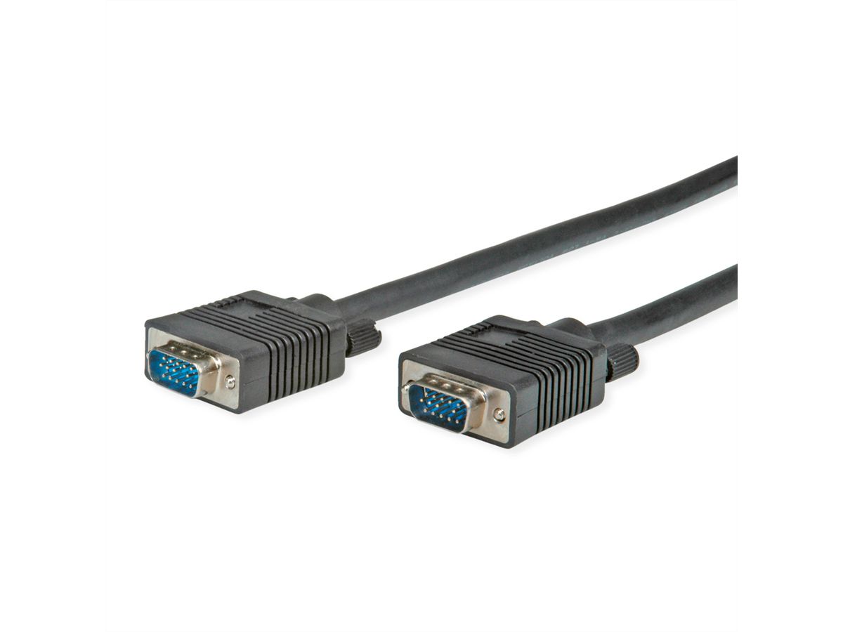 STANDAARD SVGA-kabel HD15 M/M, zwart, 6 m