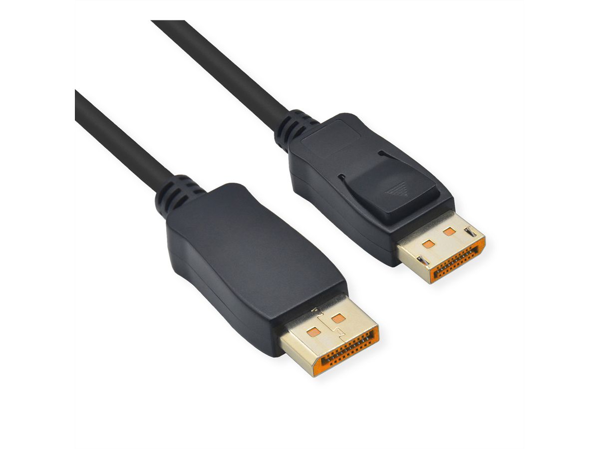 ROLINE DisplayPort-kabel, v2.1, 10K, DP M - M, zwart, 5 m