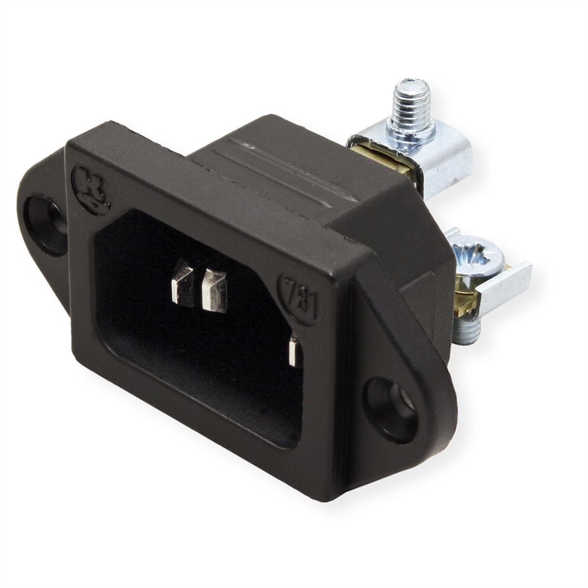 BACHMANN IEC320 C14 appliance plug, black, screw connection