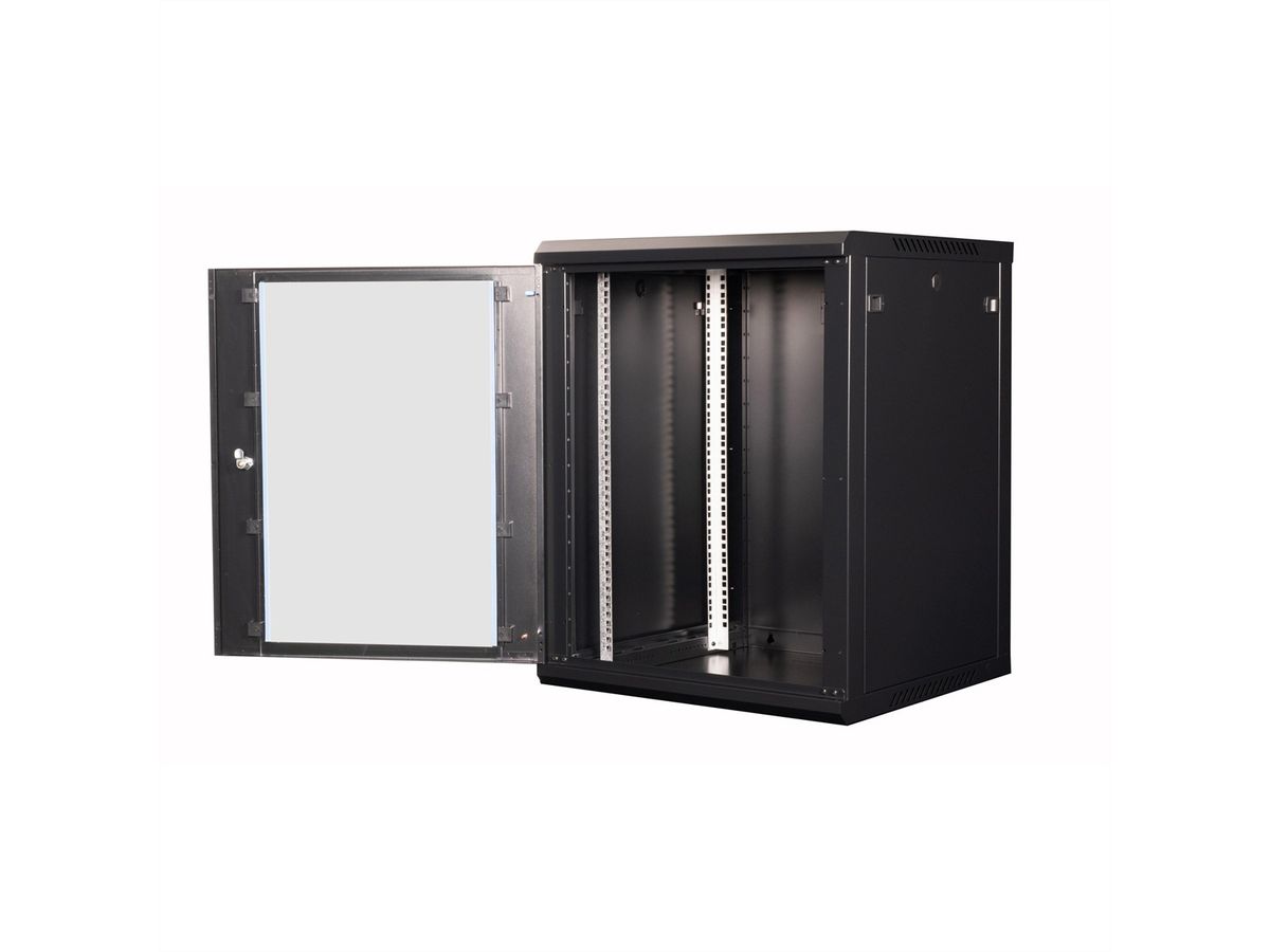 VALUE 19-Zoll Wandgehäuse 15HE, 600x600mm schwarz, Bausatz