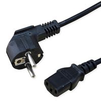 STANDARD Power Cable, straight IEC Conncector, black, 1.8 m
